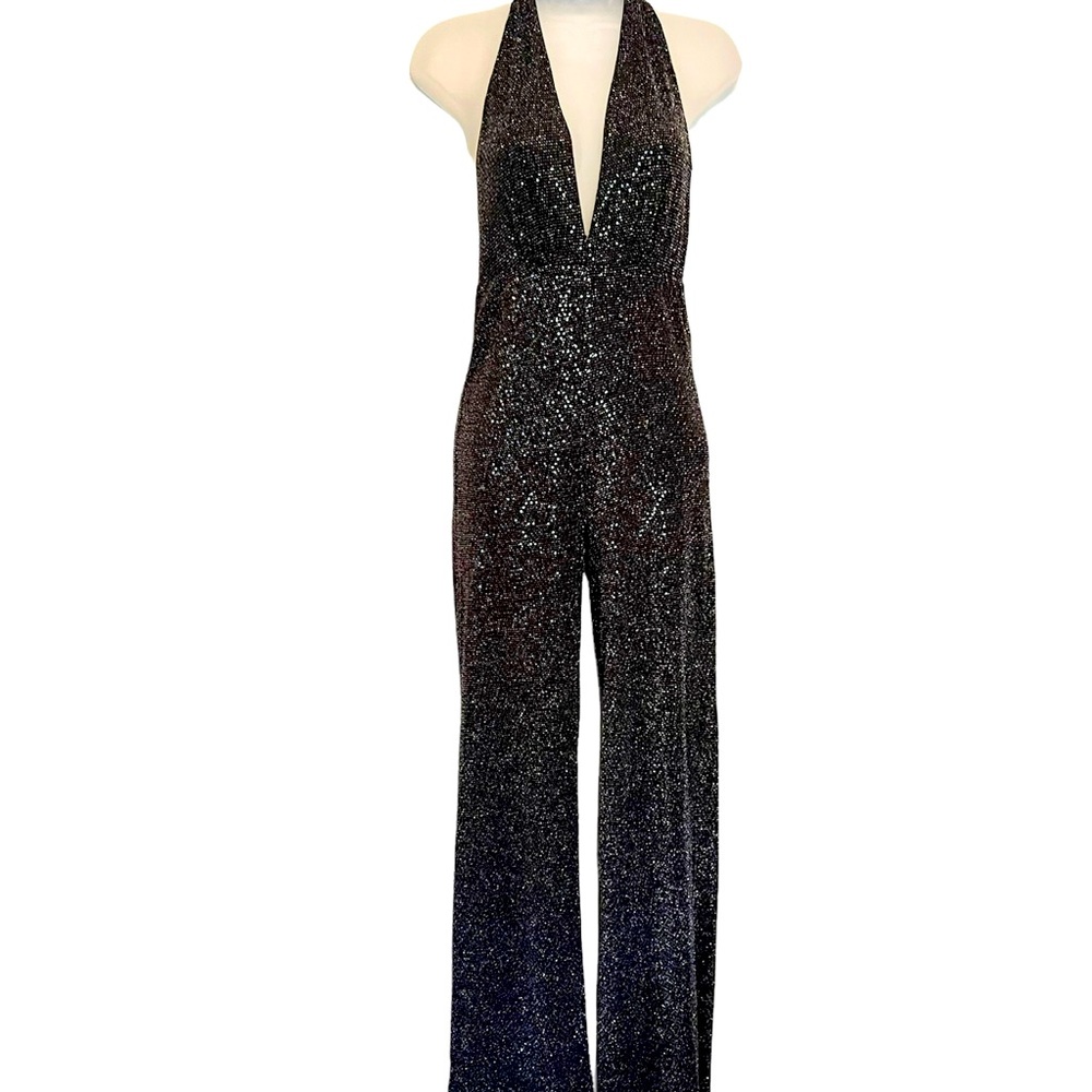 Glittery pant Jump suit halter top